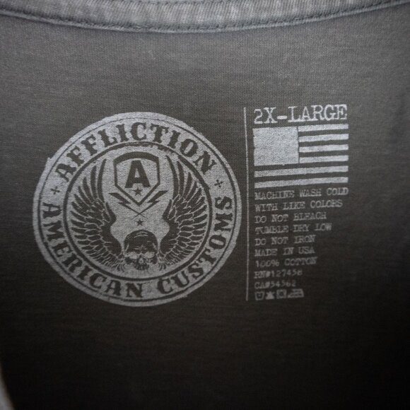 Affliction American Customs Motors Distressed Tee Mens XXL - Picture 8 of 8
